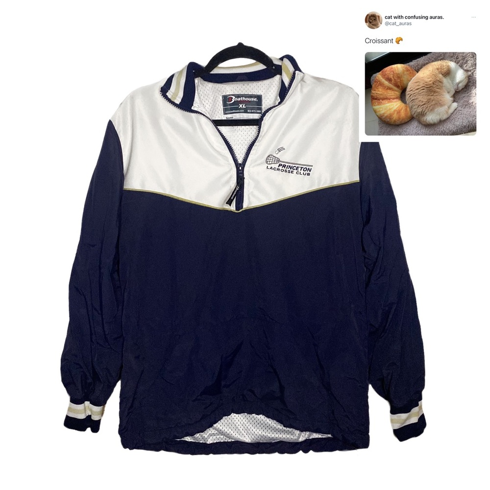 Sports Navy Blue & White Windbreaker